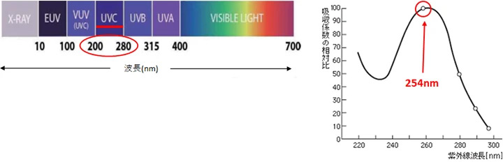 紫外線UV-C光の有効性