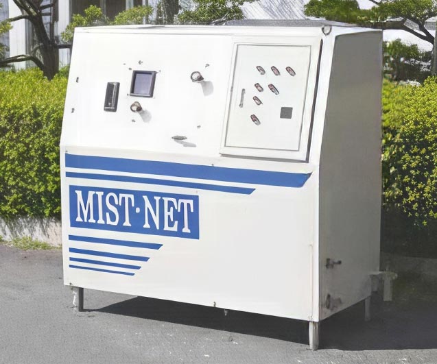 粉塵抑制装置|ミストネット~ミストの力で粉塵抑制|株式会社メンテックワールド